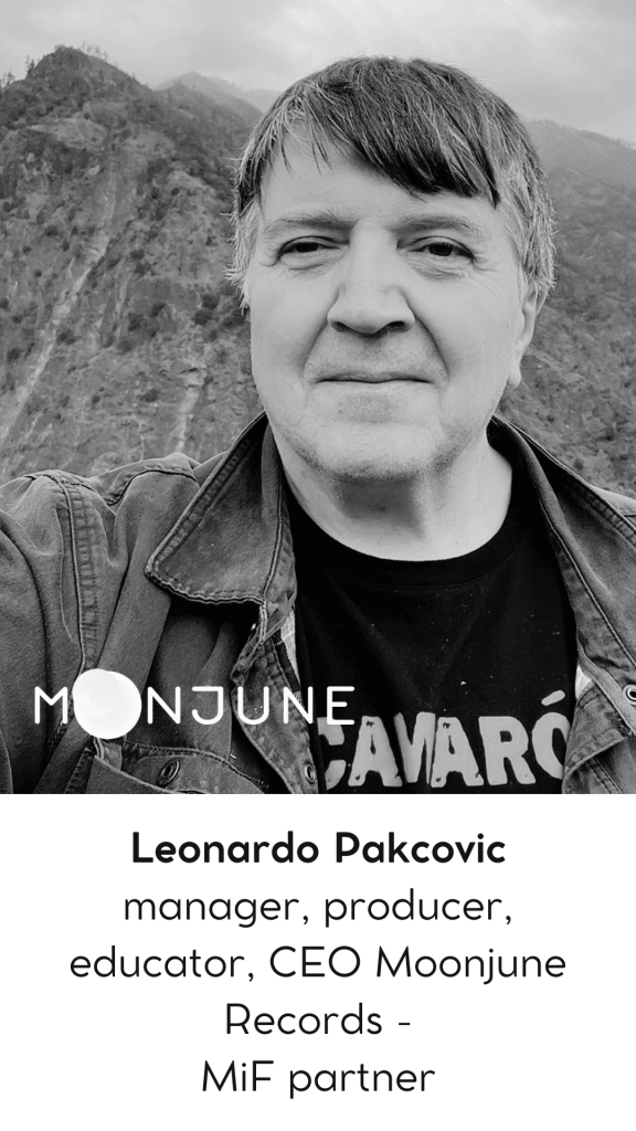 Leonardo Pakcovic — manager, productor, educador y CEO de Moonjune Records, partner de Music in Fusion