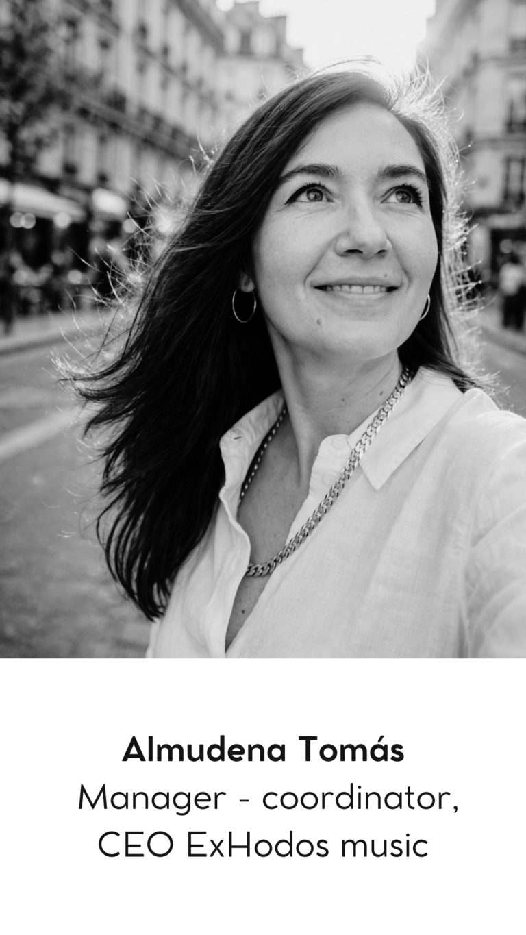 Almudena Tomás — manager y coordinadora, CEO de ExHodos Music