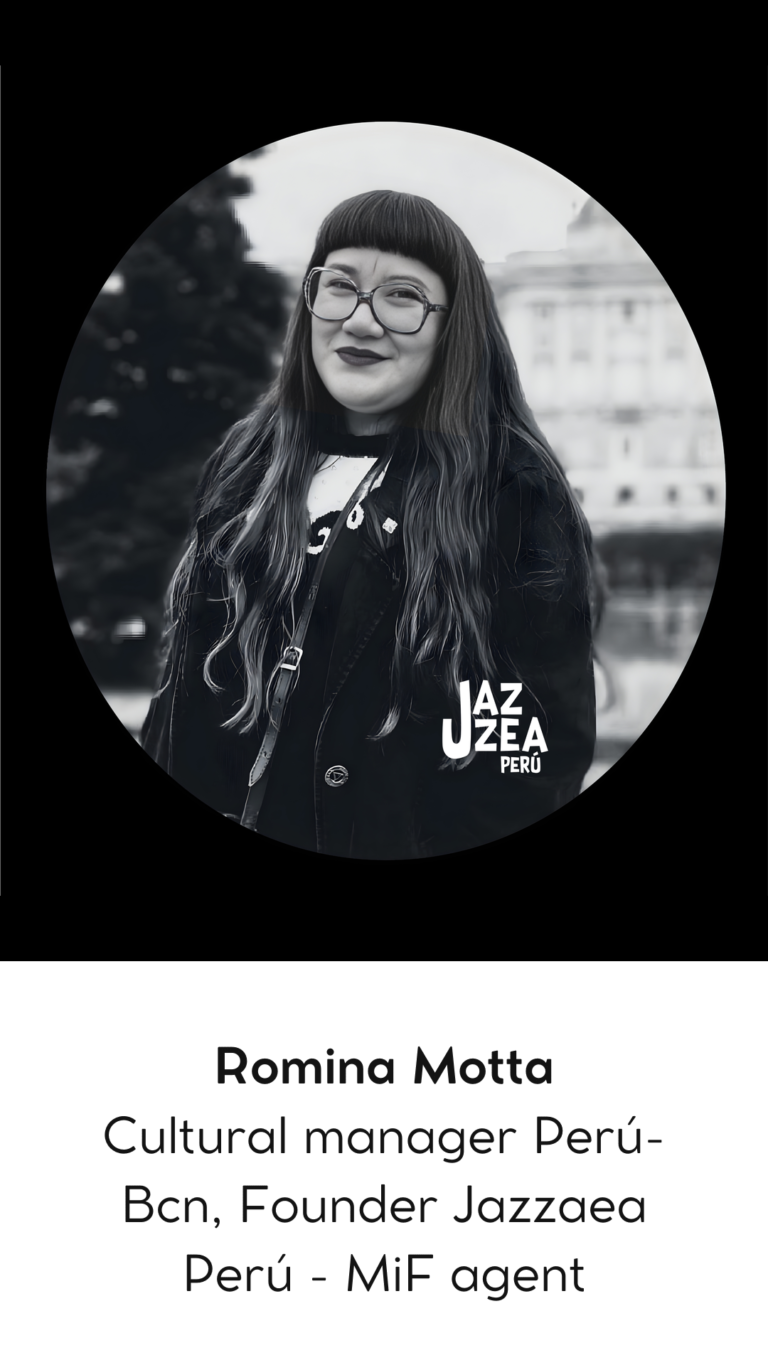 Romina Motta — gestora cultural Perú–Barcelona, Jazzea Perú
